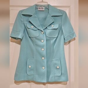 Butte Knit 70's Vintage Short Sleeve Blazer Sz S